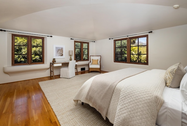 771 Via Manana, Montecito, CA 93108 - bedroom featuring vaulted ceiling and wood finished floors
