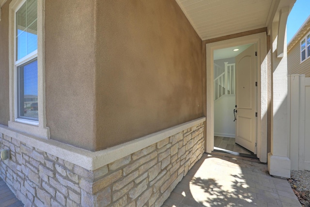 6628 Sand Castle Pl Unit C-7, Goleta, CA 93117 - property entrance featuring stone siding