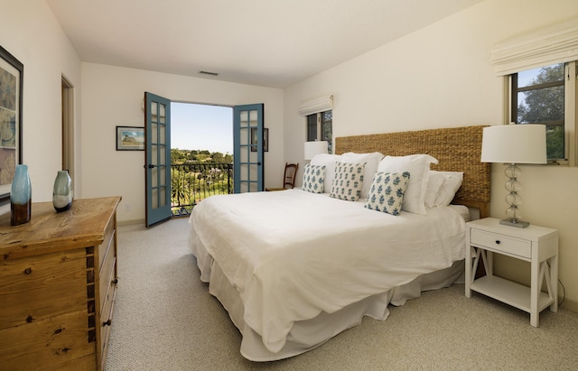 1439 Tunnel Rd, Santa Barbara, CA 93105 - bedroom featuring light colored carpet and access to outside