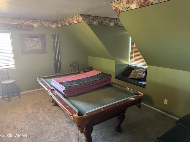 7525 E E Sherwood Rd, Snowflake, AZ 85937 - recreation room featuring carpet and lofted ceiling