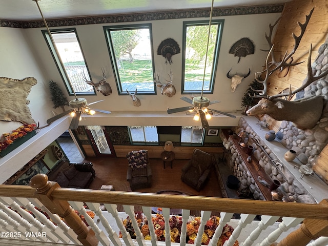 7525 E E Sherwood Rd, Snowflake, AZ 85937 - living area with a ceiling fan