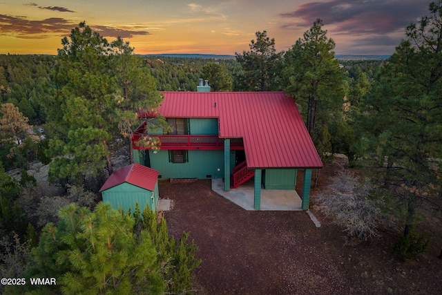 2901 Ridge Cir, Overgaard, AZ 85933 - exterior space with a view of trees