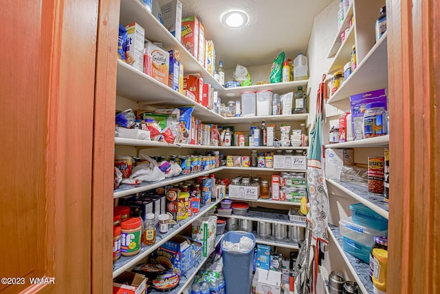 view of storage area