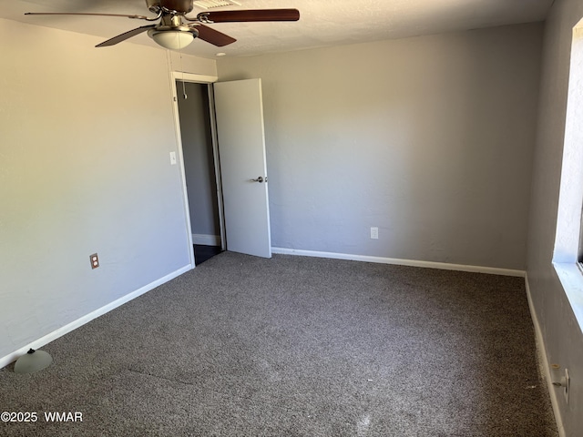 201 E Mcneil, Show Low, AZ 85901 - carpeted spare room featuring ceiling fan and baseboards