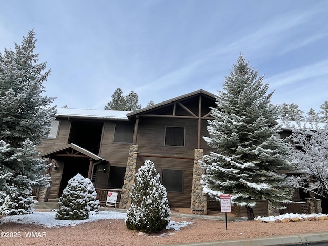 view of front of property with stone siding