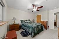 bedroom with a ceiling fan