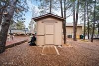 view of shed