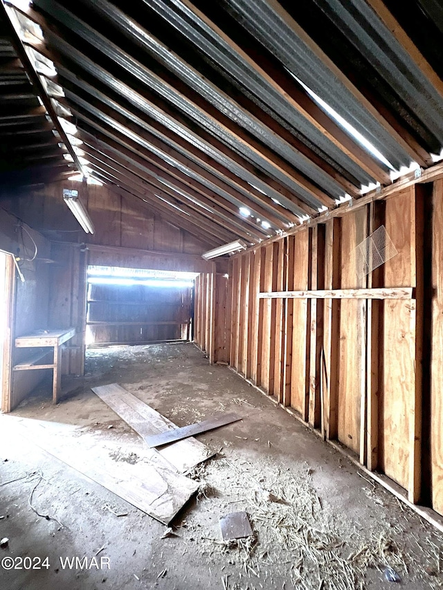 interior space with vaulted ceiling