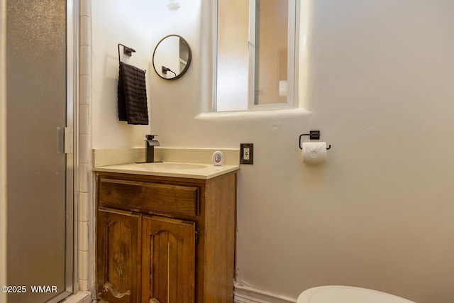 15 N 1st E St, Snowflake, AZ 85937 - bathroom featuring vanity and a stall shower