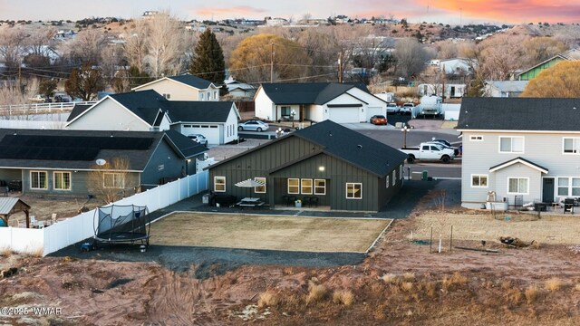 drone / aerial view featuring a residential view