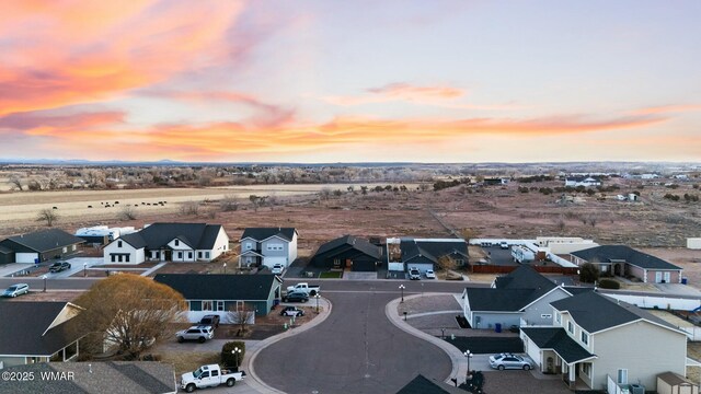 bird's eye view with a residential view