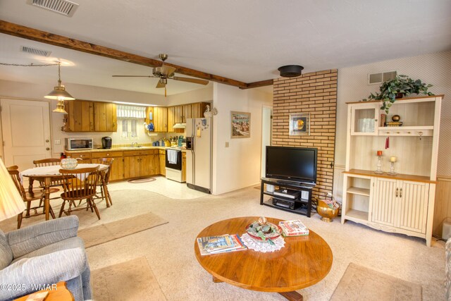 4300 W Burke, Show Low, AZ 85901 - living area featuring a ceiling fan