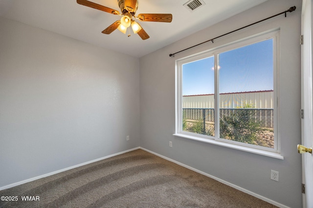 864 S 1st St E, Snowflake, AZ 85937 - carpeted empty room with baseboards and ceiling fan