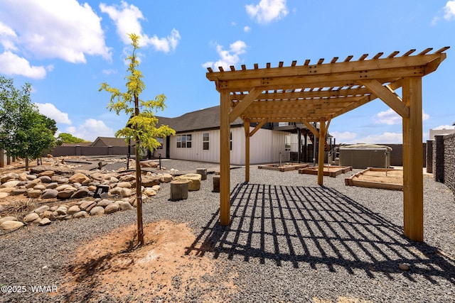 1738 W 7th St, Snowflake, AZ 85937 - fenced backyard with a pergola and a patio