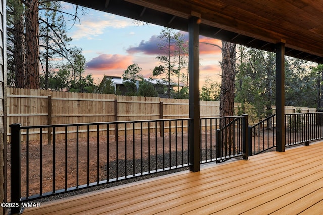 2780 N Eagle View Cir, Show Low, AZ 85901 - wooden deck with a fenced backyard