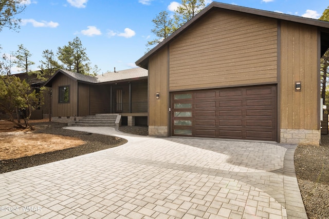 2780 N Eagle View Cir, Show Low, AZ 85901 - view of front of property with an attached garage and decorative driveway