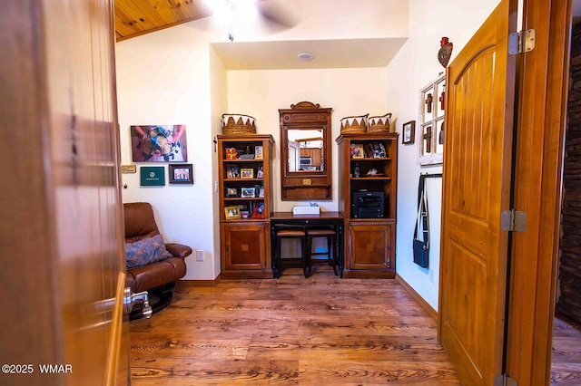 6757 Cheney Ranch Loop, Show Low, AZ 85901 - home office featuring wood finished floors and ceiling fan