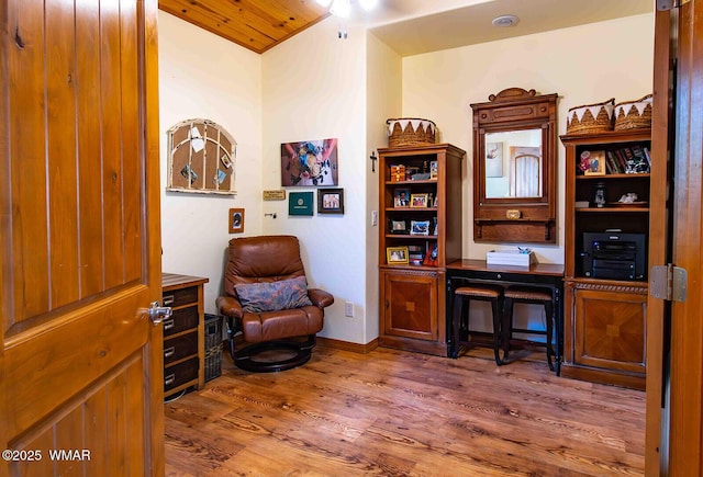 6757 Cheney Ranch Loop, Show Low, AZ 85901 - office area featuring wood finished floors and ceiling fan