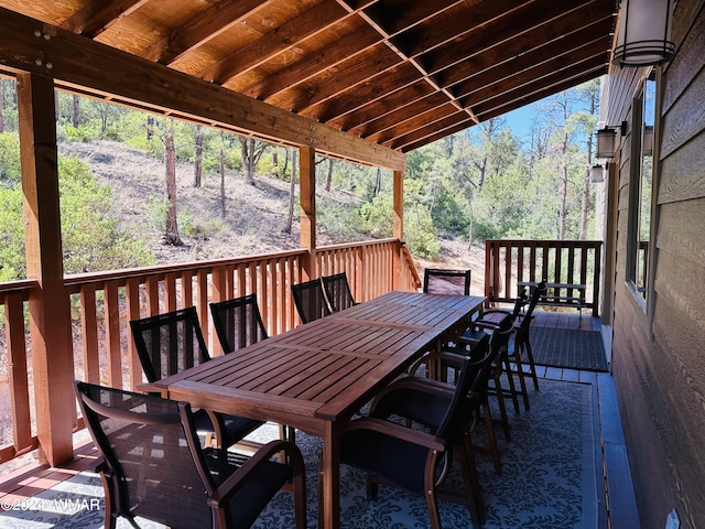2020 S Pleasantview Dr, Show Low, AZ 85901 - deck with outdoor dining area
