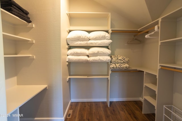 2020 S Pleasantview Dr, Show Low, AZ 85901 - walk in closet with dark wood finished floors and vaulted ceiling