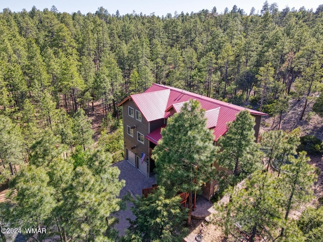 2020 S Pleasantview Dr, Show Low, AZ 85901 - aerial view of property and surrounding area with a heavily wooded area