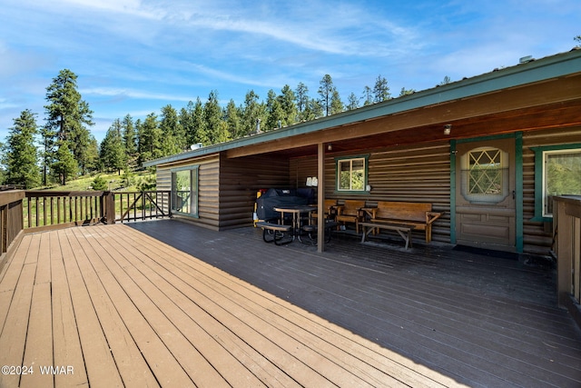 view of wooden terrace
