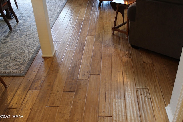details with wood finished floors