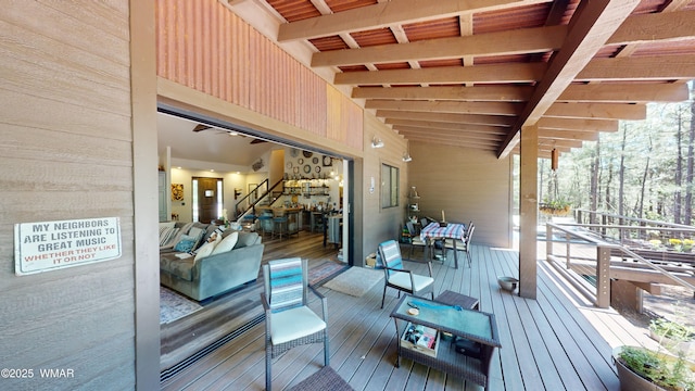 view of wooden deck