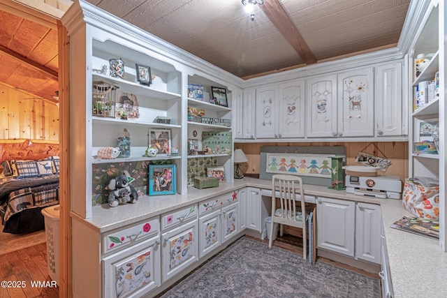 3738 Apache Trl, Pine, AZ 85544 - office space with built in study area, wood finished floors, and wood ceiling