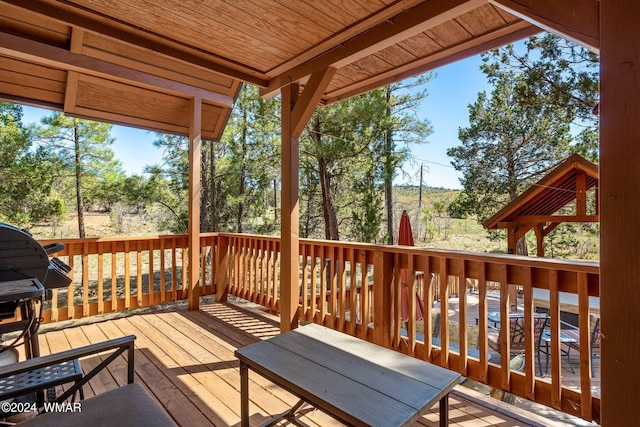 view of wooden terrace