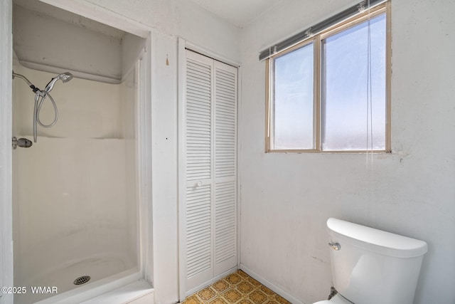 1720 E Becker Lane Loop, Springerville, AZ 85938 - bathroom with a closet, a stall shower, and tile patterned floors