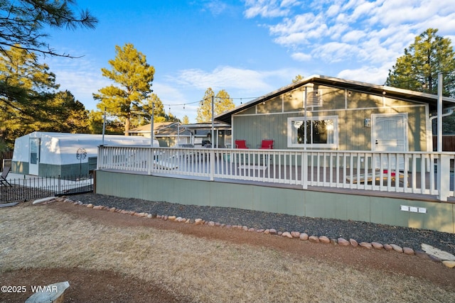 exterior space featuring fence