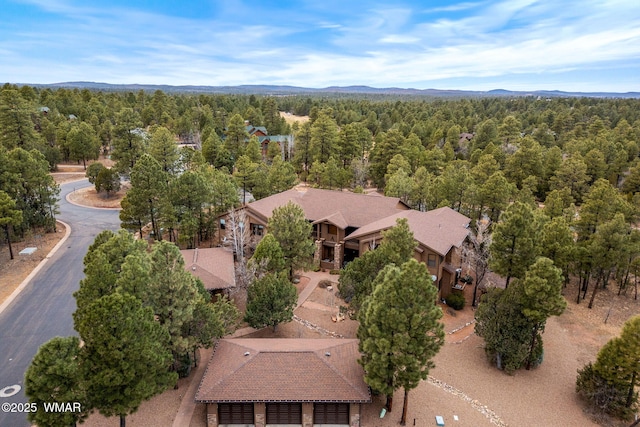 aerial view with a view of trees