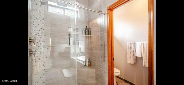 2930 W Lodgepole Ln, Show Low, AZ 85901 - bathroom with toilet and a shower stall