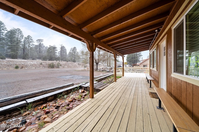 view of wooden terrace