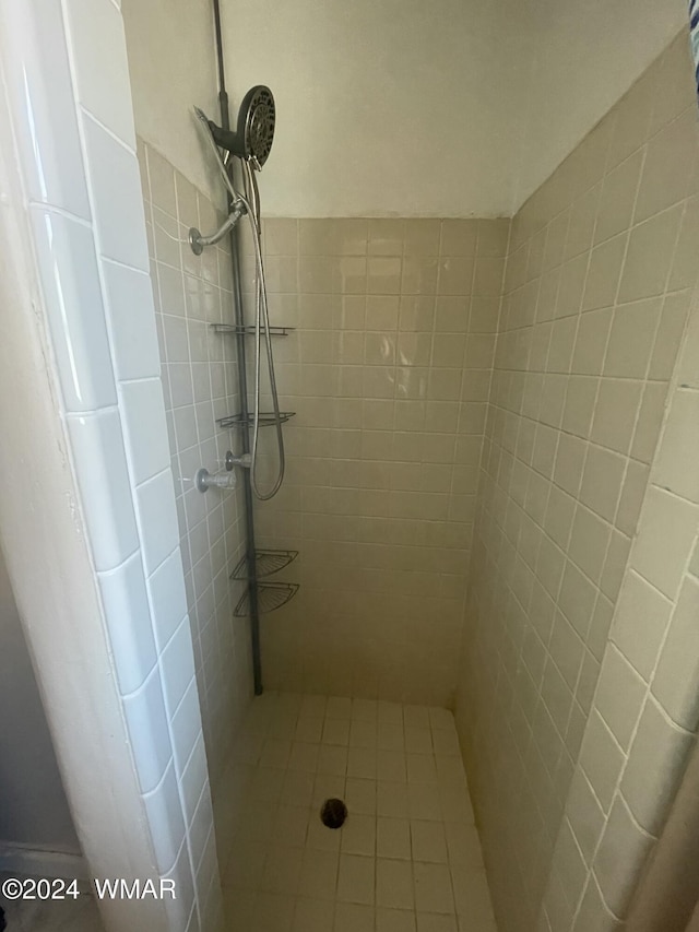 full bath featuring a tile shower