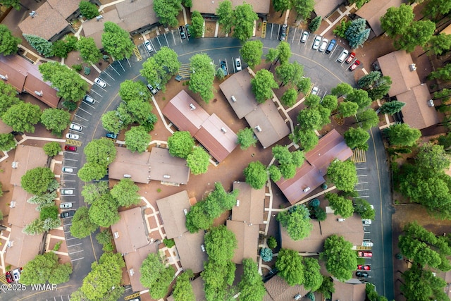 aerial view with a residential view