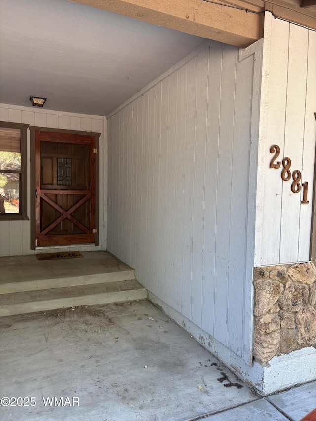 view of doorway to property