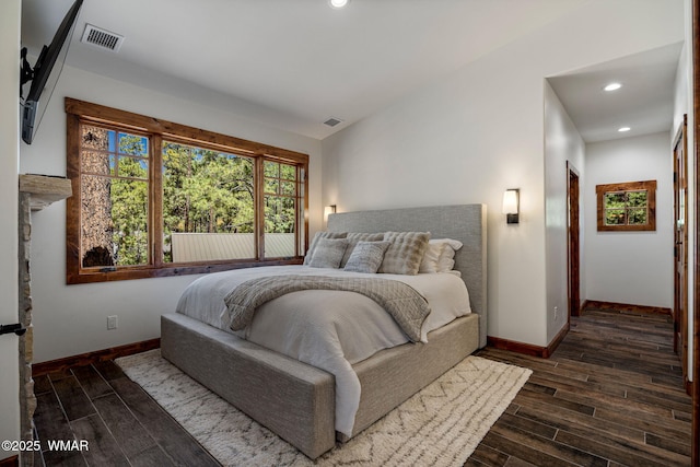 3 County Road 1058, Greer, AZ 85927 - bedroom featuring dark wood-style flooring, baseboards, and recessed lighting