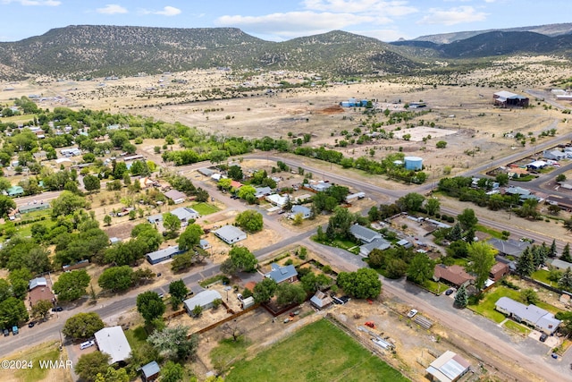 aerial view featuring a mountain view