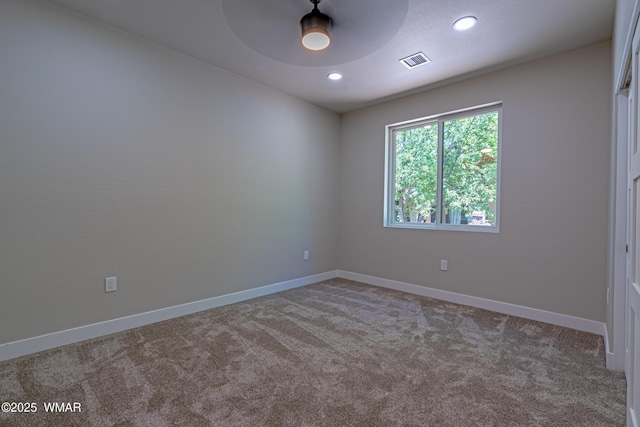 860 E Blue Jay Ln, Show Low, AZ 85901 - empty room with carpet, a ceiling fan, and recessed lighting