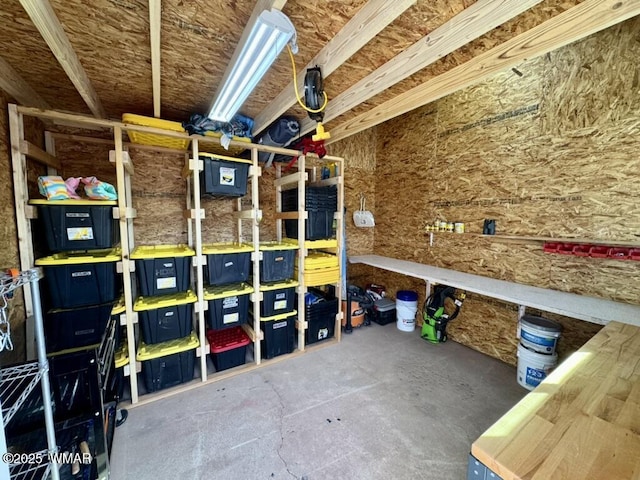 view of storage area