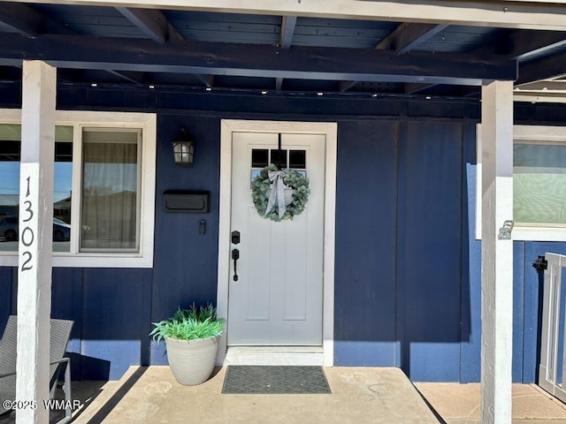 view of doorway to property