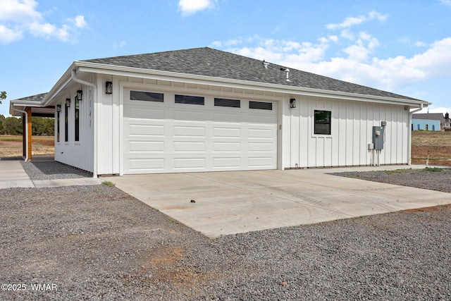 7141 Pair O Dice Rd, Show Low, AZ 85902 - view of property exterior with driveway, a garage, roof with shingles, and board and batten siding