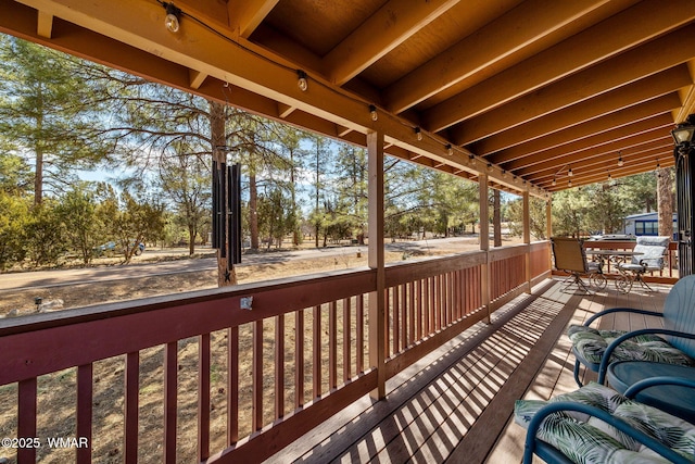 deck featuring outdoor dining space