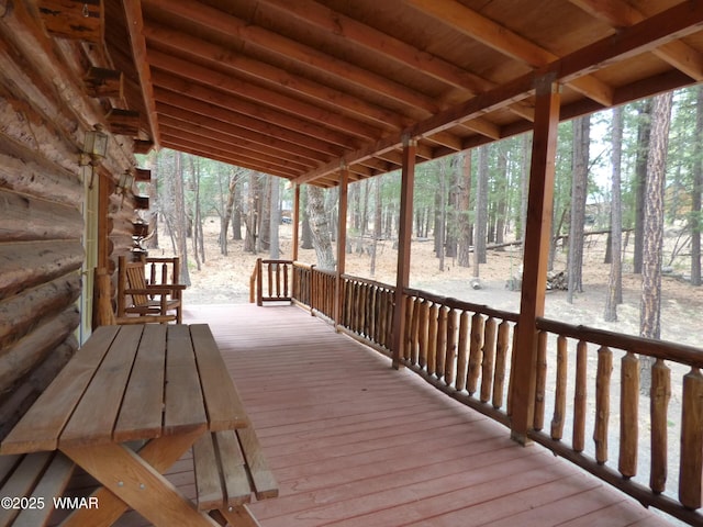 30 County Road 2066, Alpine, AZ 85920 - wooden terrace with a porch
