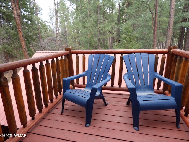 30 County Road 2066, Alpine, AZ 85920 - wooden deck featuring a forest view