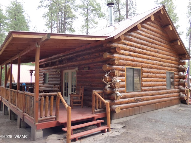 30 County Road 2066, Alpine, AZ 85920 - deck featuring french doors