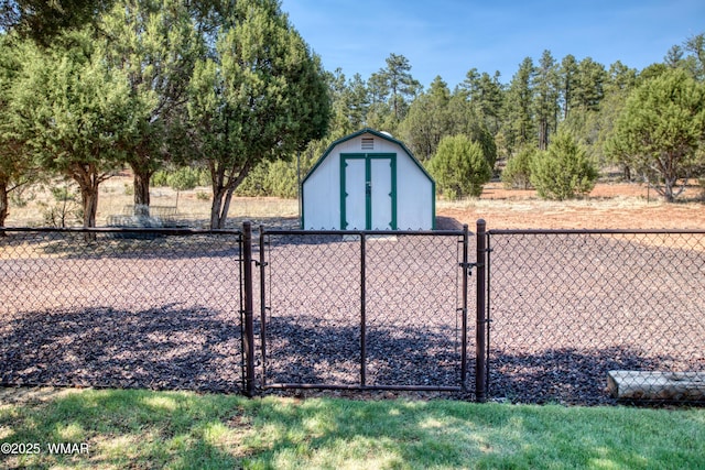 6646 Broken Arrow Way, Show Low, AZ 85901 - view of yard featuring a gate and a storage unit
