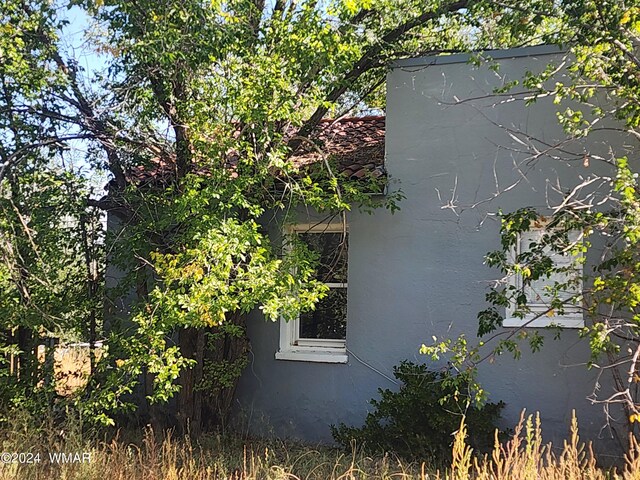 view of property exterior with stucco siding